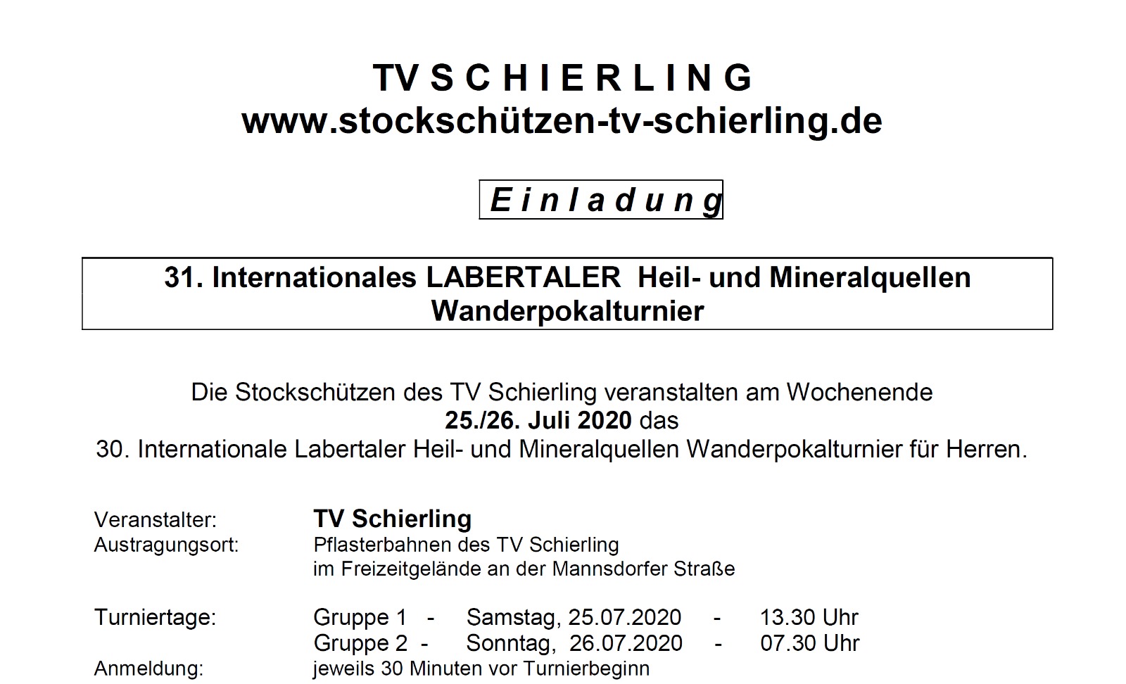 AUS Schierling Wanderpokal 2020