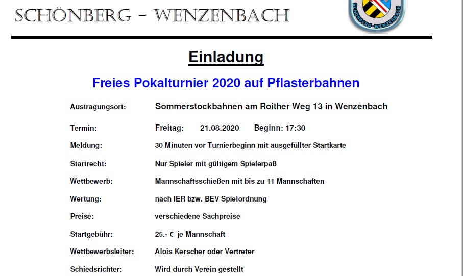 AUS Schönberg Wenzenbach Freies 2020