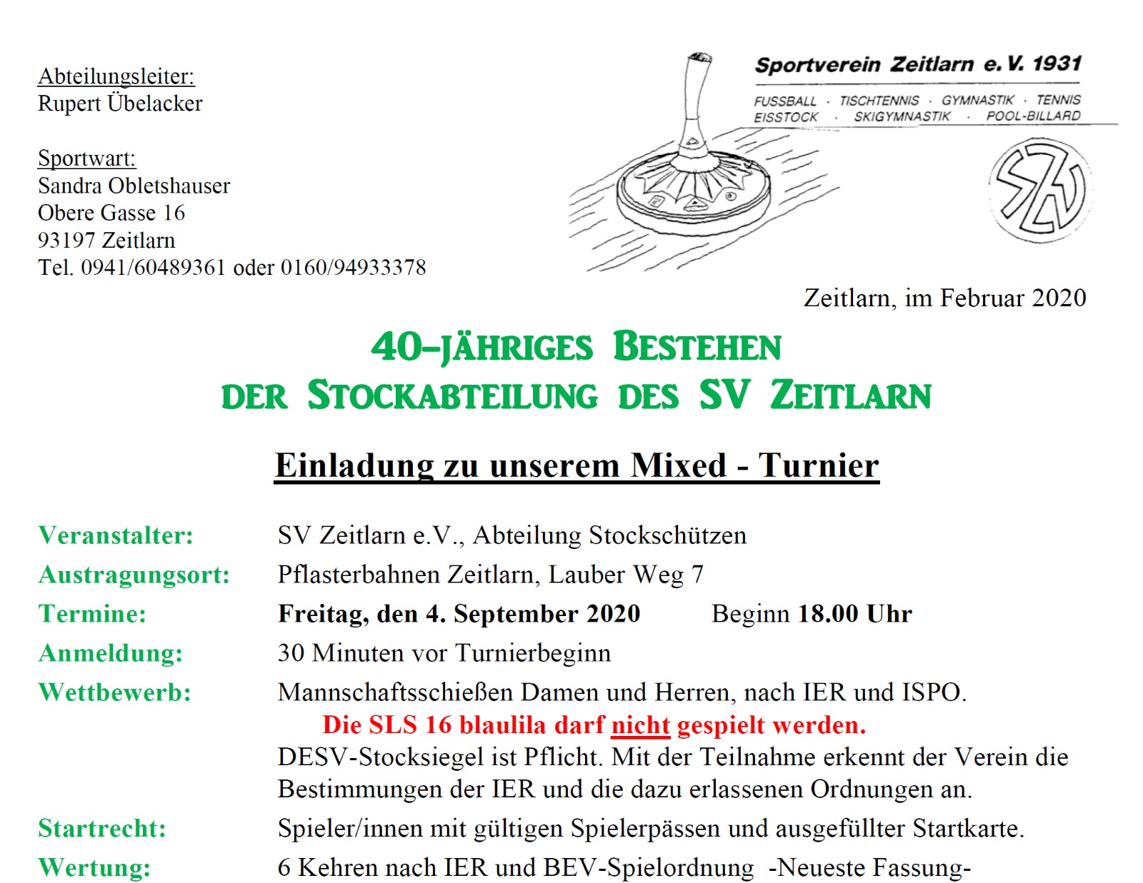 AUS Zeitlarn Mixed 2020